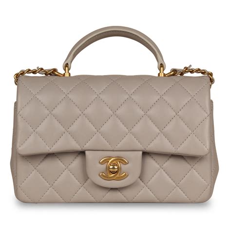 chanel grey flap bag|chanel rectangular mini top handle.